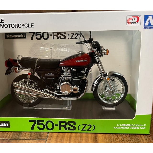 AOSHIMA(アオシマ)の1/12 アオシマ バイク完成品 Z1 Z2 CB750 旧車 kawasaki エンタメ/ホビーのおもちゃ/ぬいぐるみ(模型/プラモデル)の商品写真