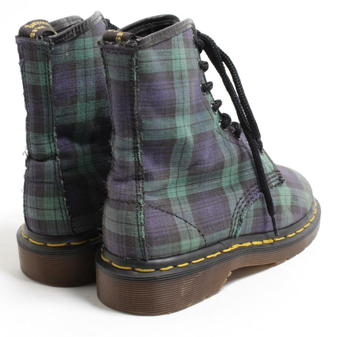 Dr.Martens(ドクターマーチン)の古着 ドクターマーチン Dr.Martens チェック柄 8ホールブーツ 英国製 UK5 レディース23.5cm /saa008617 レディースの靴/シューズ(ブーツ)の商品写真