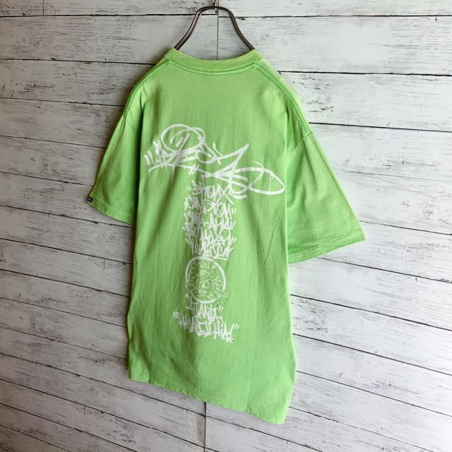 STUSSY(ステューシー)の【人気のピスタチオカラー】90s オールドステューシー 両面プリント半袖Tシャツ メンズのトップス(Tシャツ/カットソー(半袖/袖なし))の商品写真