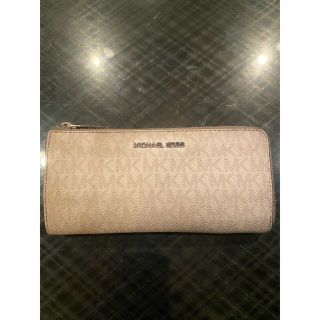 マイケルコース(Michael Kors)のマイケルコース　長財布l字ファスナー　モノグラムホワイト(長財布)