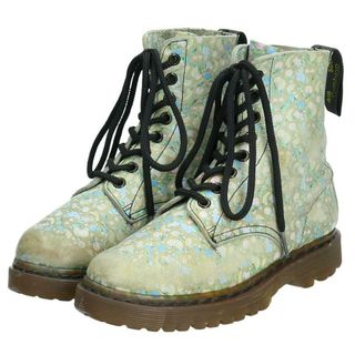 ドクターマーチン(Dr.Martens)の古着 ドクターマーチン Dr.Martens 花柄 8ホールブーツ 英国製 レディース22.5cm /saa008556(ブーツ)