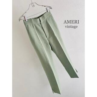 アメリヴィンテージ(Ameri VINTAGE)のAMERI vintage MINI CHECK PANTS グリーン(カジュアルパンツ)
