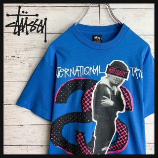 ステューシー(STUSSY)の【希少デザイン】美品 メキシコ製 ステューシー ビッグロゴプリント半袖Tシャツ(Tシャツ/カットソー(半袖/袖なし))