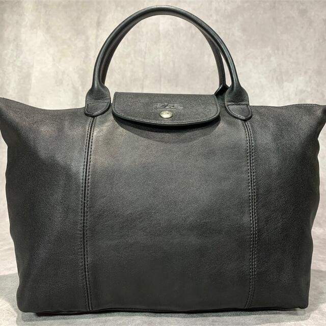 LONGCHAMP(ロンシャン)の【極美品】LONGCHAMP ロンシャン ハンドバッグ 2way レザー 黒 レディースのバッグ(ハンドバッグ)の商品写真