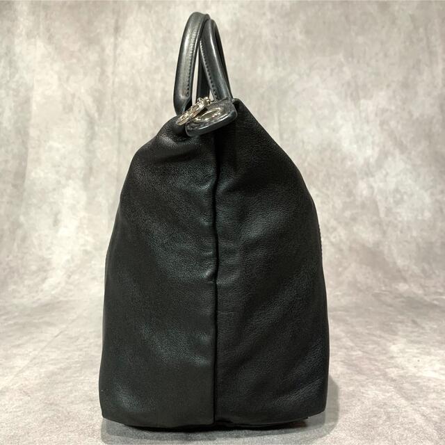 LONGCHAMP(ロンシャン)の【極美品】LONGCHAMP ロンシャン ハンドバッグ 2way レザー 黒 レディースのバッグ(ハンドバッグ)の商品写真