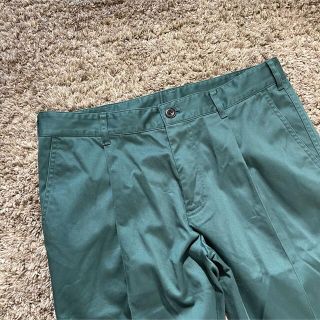 22SS 非売品 オニツカタイガー グリーンスラックス センタープレスパンツ L