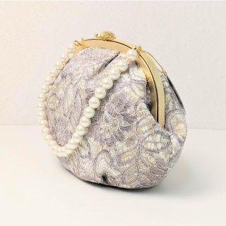 和装 草履バッグセット レース パール グレー 紫 Mサイズ it1-