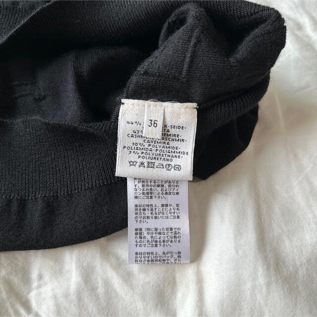 エルメス ニット セーター カシミヤ シルク 黒 サイズ36