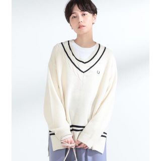 フレッドペリー(FRED PERRY)の【最終値下げ】FRED PERRY×Ray BEAMS / 別注 ライン ニット(ニット/セーター)