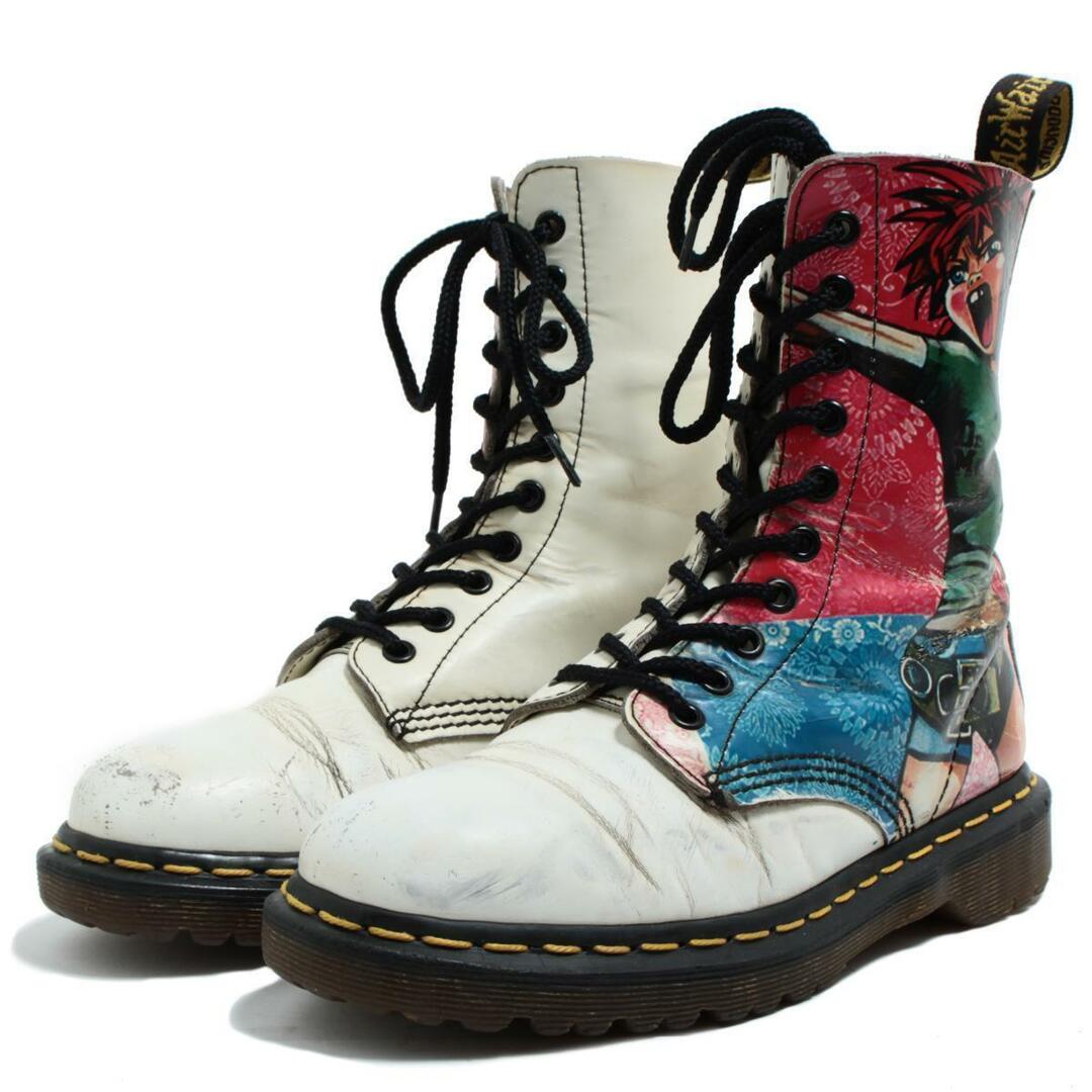 Dr.Martens(ドクターマーチン)の古着 ドクターマーチン Dr.Martens アニメ柄 10ホールブーツ 英国製 UK5 レディース23.5cm /saa008518 レディースの靴/シューズ(ブーツ)の商品写真