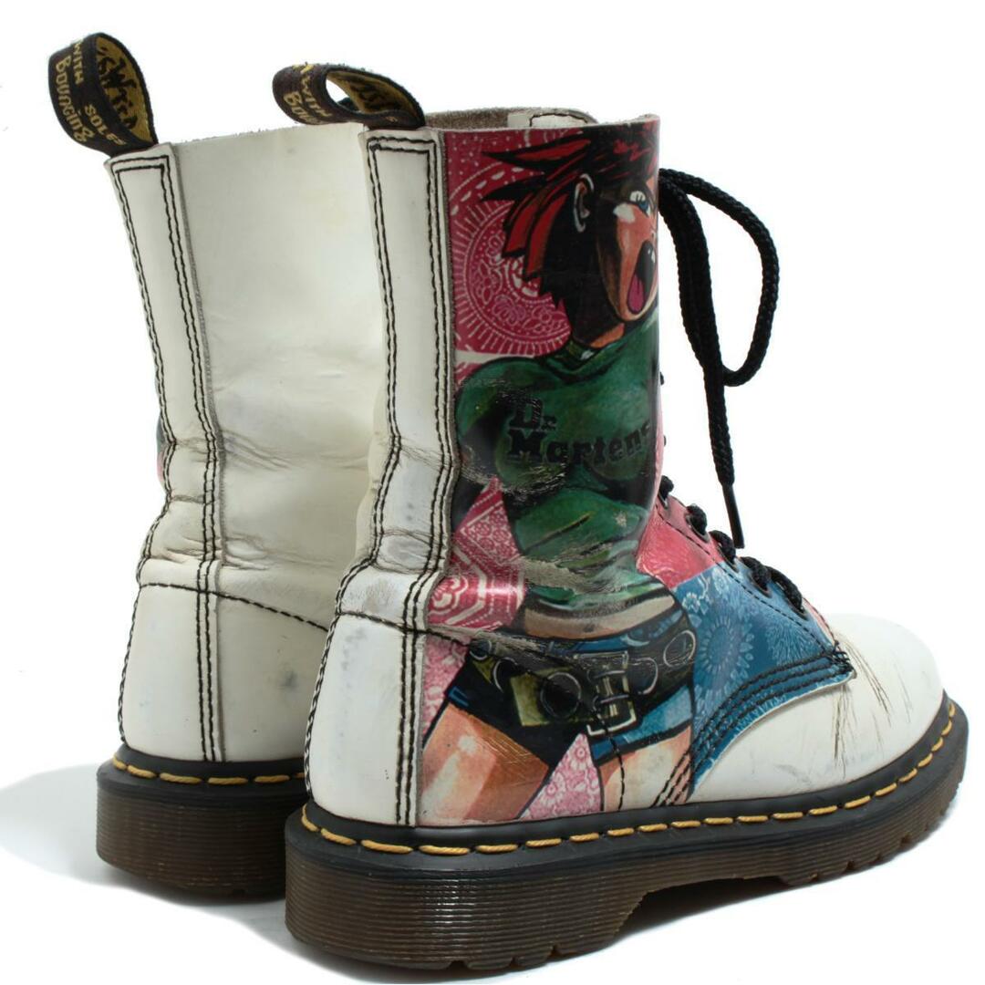 Dr.Martens(ドクターマーチン)の古着 ドクターマーチン Dr.Martens アニメ柄 10ホールブーツ 英国製 UK5 レディース23.5cm /saa008518 レディースの靴/シューズ(ブーツ)の商品写真