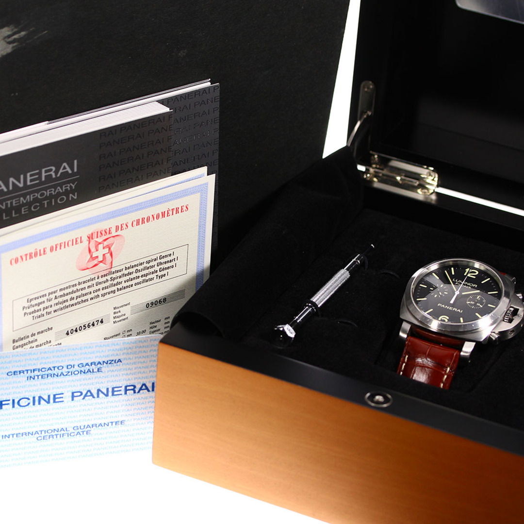 ★箱・保証書付き【PANERAI】パネライ ルミノール 1950 フライバック クロノグラフ PAM00361 自動巻き メンズ_705841【ev15】