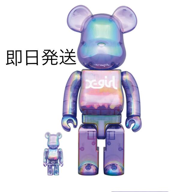 BE@RBRICK X-girl CLEAR PURPLE 400％