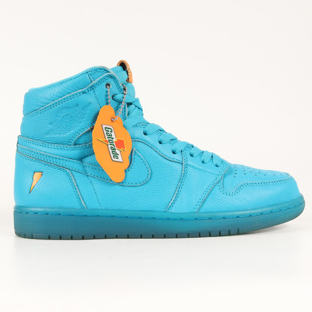 NIKE(ナイキ)のNIKE ナイキ AIR JORDAN 1 RETRO HIGH OG G8RD GATORADE BLUE (AJ5997-455) ゲータレード コレクション エアジョーダン1 レトロ ハイ OG ブルーラグーン US8(26cm) スニーカー 【メンズ】【中古】【美品】【R006】 メンズの靴/シューズ(スニーカー)の商品写真