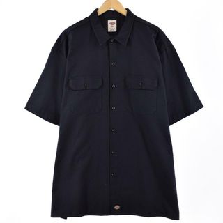 ディッキーズ(Dickies)の古着 ディッキーズ Dickies 半袖 ワークシャツ メンズXXL /eaa276821(シャツ)