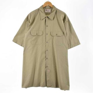 ディッキーズ(Dickies)の古着 ビッグサイズ ディッキーズ Dickies 半袖 ワークシャツ メンズXXXL /eaa276829(シャツ)