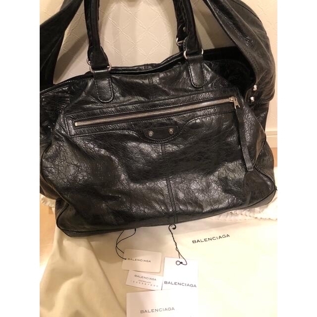 ✨美品✨BALENCIAGA　ショッピングトート　2wayショルダー　レザー　黒