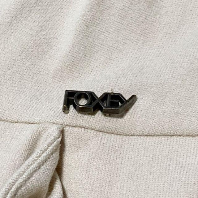 FOXEY(フォクシー)のイタリア製糸♡フォクシー ひざ丈 フレア ワンピース ベージュ 日本製 レディースのワンピース(ひざ丈ワンピース)の商品写真