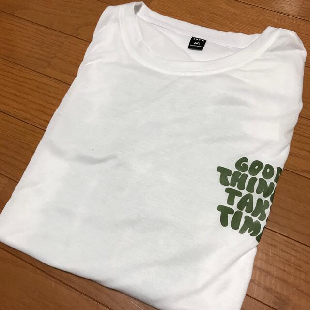 新品！GOOD THINGS TAKE TIME Tee White Green メンズのトップス(Tシャツ/カットソー(半袖/袖なし))の商品写真