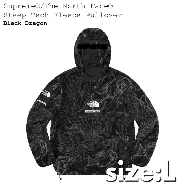 L送込!! Supreme×NorthFaceフリースJKT黒