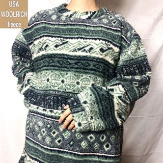 ウールリッチ(WOOLRICH)のUSA製 ウールリッチ☆総柄フリース 古着 90s希少 ゆるだぼ 旧タグ ax7(ブルゾン)