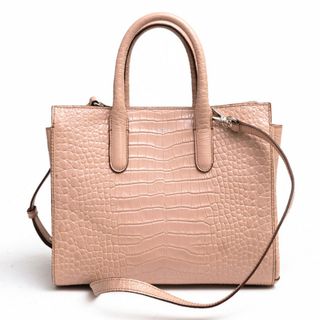 マックスマーラ(Max Mara)のマックスマーラ／Max Mara バッグ ハンドバッグ 鞄 トートバッグ レディース 女性 女性用レザー 革 本革 ピンク  2WAY ショルダーストラップ付き クロコ型押し(ハンドバッグ)