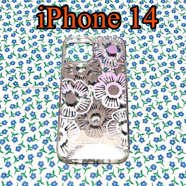 ????【iPhone 14】COACH 花柄クリアケース