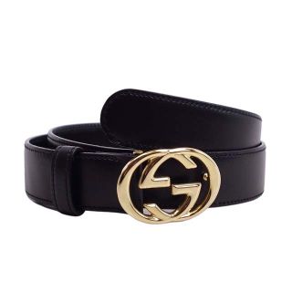 Gucci - グッチ ベルト インターロッキング カーフレザー レディース