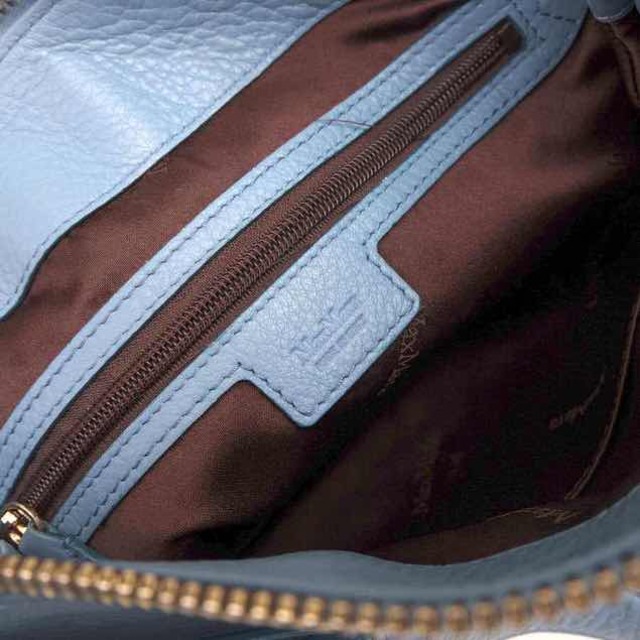 Max Mara(マックスマーラ)のマックスマーラ／Max Mara バッグ ショルダーバッグ 鞄 レディース 女性 女性用レザー 革 本革 ライトブルー 水色  シボ革 シュリンクレザー レディースのバッグ(ショルダーバッグ)の商品写真