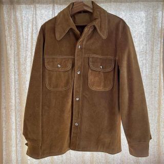 アクネストゥディオズ(Acne Studios)のスウェード トラッカージャケット ベージュ 40(レザージャケット)