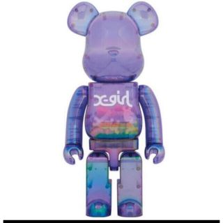 ベアブリック(BE@RBRICK)のBE@RBRICK X-girl CLEAR PURPLE  1000%(その他)