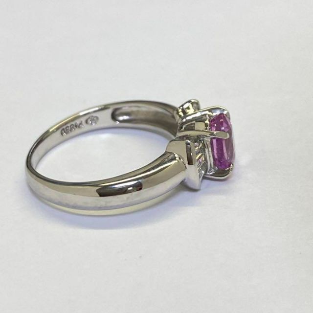プラチナ 天然ピンクサファイアリング 1.02ct 保証書付き サイズ10号