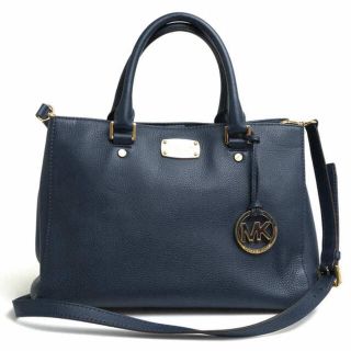 マイケルコース(Michael Kors)のマイケルコース／Michael Kors バッグ ハンドバッグ 鞄 トートバッグ レディース 女性 女性用レザー 革 本革 ネイビー 紺  サッチェル 2WAY ショルダーバッグ(ハンドバッグ)