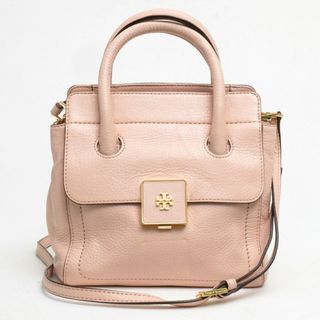 トリーバーチ(Tory Burch)のトリーバーチ／TORY BURCH バッグ ハンドバッグ 鞄 トートバッグ レディース 女性 女性用レザー 革 本革 ベージュ  CLARA SMALL 2WAY ショルダーバッグ シボ革 シュリンクレザー(ハンドバッグ)