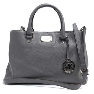 マイケルコース(Michael Kors)のマイケルコース／Michael Kors バッグ ハンドバッグ 鞄 トートバッグ レディース 女性 女性用レザー 革 本革 グレー 灰色  サッチェル 2WAY ショルダーバッグ シボ革 シュリンクレザー(ハンドバッグ)