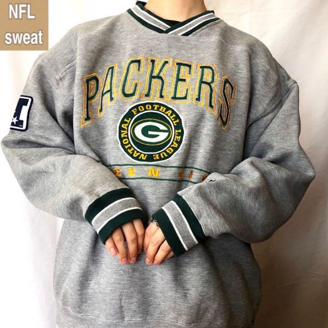 Lee - NFL☆スウェット トレーナー 古着 ゆるだぼ90sデカロゴ刺繍ロゴ