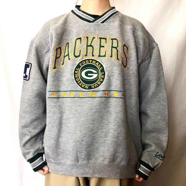 Lee - NFL☆スウェット トレーナー 古着 ゆるだぼ90sデカロゴ刺繍ロゴ