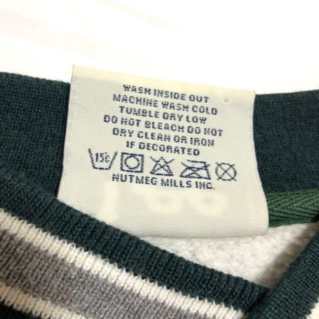 NFL☆スウェット トレーナー 古着 ゆるだぼ90sデカロゴ刺繍ロゴ希少 az8