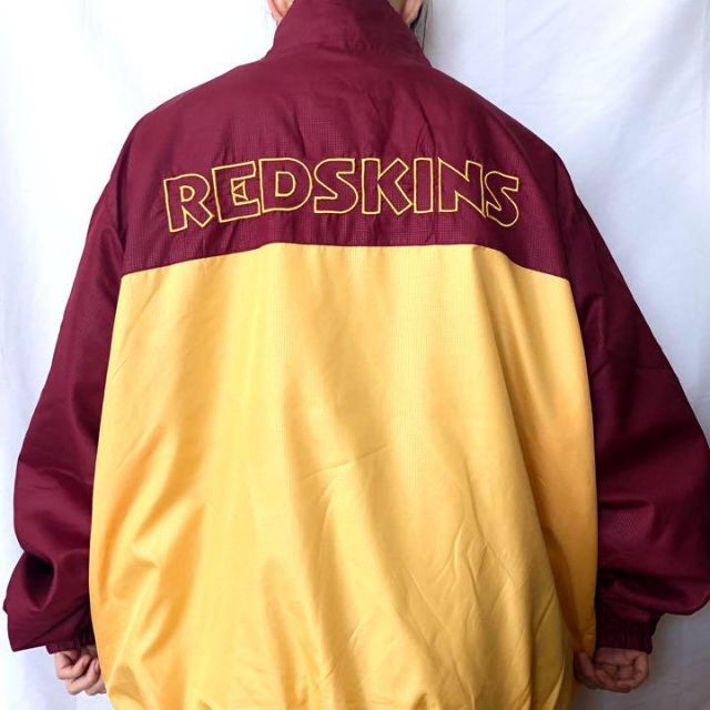 NFL☆ナイロンジャケット 古着 90s ゆるだぼデカロゴ ハーフジップ az9