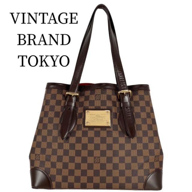 LOUIS VUITTON - LOUIS VUITTON ルイヴィトン トートバッグ ダミエ ハムステッドMM HamsteadMM 大容量 ショルダーバッグ 肩掛け かばん 鞄 N51204    エベヌ ゴールド金具 レディース 人気【中古品】