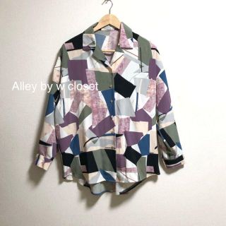 ダブルクローゼット(w closet)のAlley  ダブルクローゼット　シャツ　幾何学　ビッグシルエット　ユニセックス(シャツ)