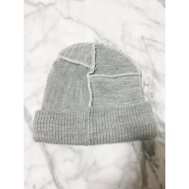 SUPREME paneled seam beanie 20AW greyニット帽/ビーニー