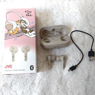 ディズニー(Disney)のディズニー チップとデール ワイヤレスイヤホン JVCコラボ(ヘッドフォン/イヤフォン)