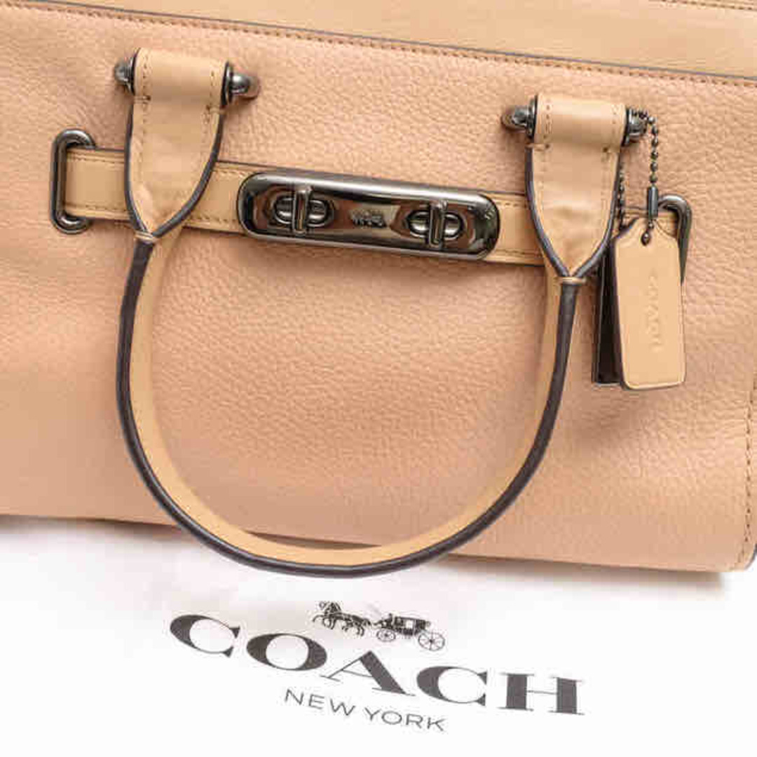 コーチ／COACH バッグ ハンドバッグ 鞄 トートバッグ レディース 女性 女性用レザー 革 本革 ベージュ 87295 スワッガー27  キャリーオール SWAGGER 2WAY ショルダーバッグ 定番