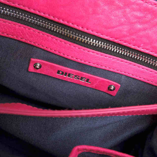 diesel ディーゼル　ジッパー　ハンドバッグ　　グレイ　デニムキャンバス