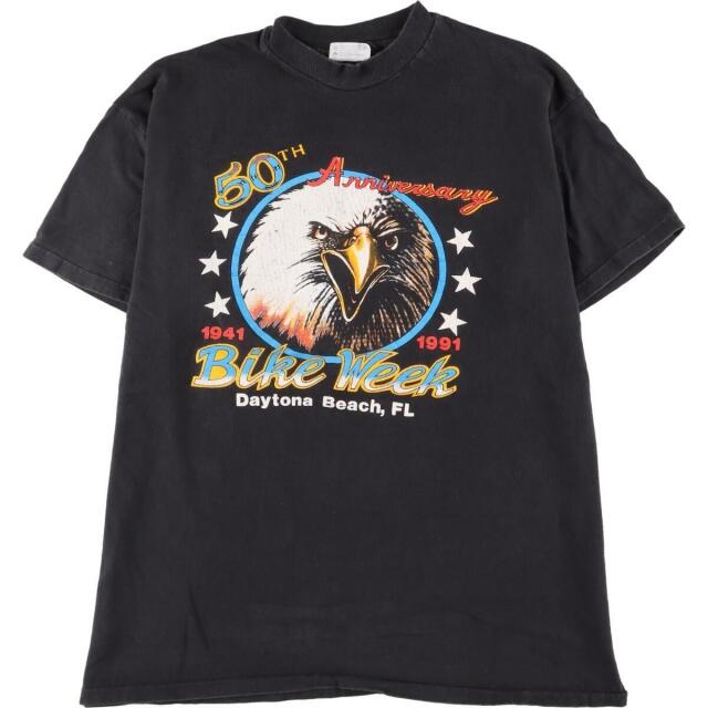 ヘインズ Hanes Bike Week 50TH anniversary 鷲柄 イーグル柄 モーターサイクル バイクTシャツ USA製 メンズL /eaa274521