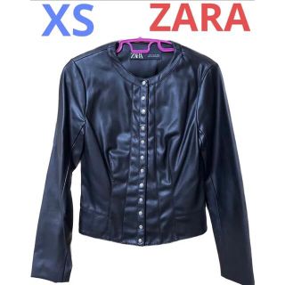 ザラ(ZARA)のほぼ新品★ZARAスナップボタン　ライダース(ライダースジャケット)