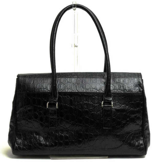 バーニーズニューヨーク/BARNEYS NEWYORK バッグ ハンドバッグ 鞄 トートバッグ レディース 女性 女性用レザー 革 本革 ブラック 黒 フラップ式 クロコ型押し 1