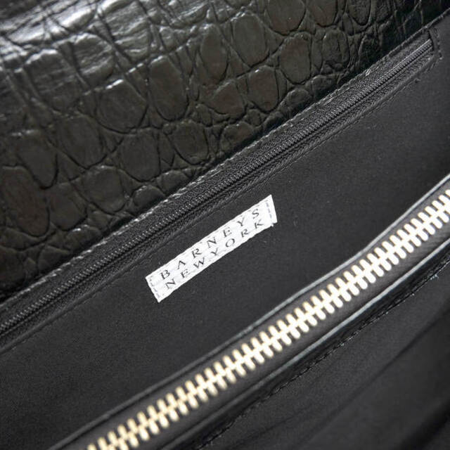 バーニーズニューヨーク/BARNEYS NEWYORK バッグ ハンドバッグ 鞄 トートバッグ レディース 女性 女性用レザー 革 本革 ブラック 黒 フラップ式 クロコ型押し 8