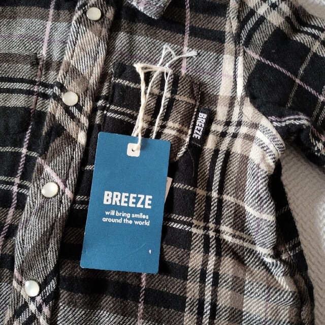BREEZE(ブリーズ)の（87）BREEZE✰シャツワンピ✰2way✰リバーシブル✰定価2900円✰ キッズ/ベビー/マタニティのベビー服(~85cm)(ワンピース)の商品写真